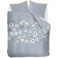 Ambiante Housse de Couette Ambiante Bjarne Bleu Gris Coton-200 x 200 / 220 cm | 2-personnes