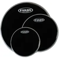Evans Black Chrome Rock Tom Pack 10 12 16 Heads