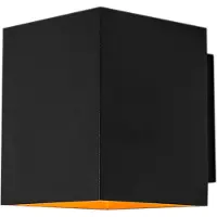 QAZQA Applique murale design noire et dorée rectangulaire - Sola