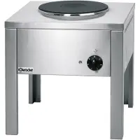 Bartscher Réchaud Sur Pieds électrique - Inox - Plaque De Ø300mm - 500x500x520(h)mm