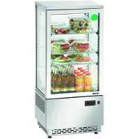 Bartscher Vitrine réfrig. Mini 78L, inox A2CH