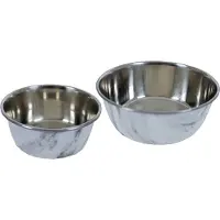 Gebr. De Boon Gamelle en inox avec motif en marbre pour chien et chat