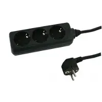 Deltac Multiprise 230 V Noire 1,5 mètre