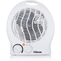 Tristar Réchaud électrique KA-5039 - 2 niveaux de chaleur - Réchaud compact à ventilateur - Réchaud de camping - Plage de chauffage jusqu'à 25 m² - 2000W - Blanc