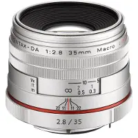Pentax 35 Mm F2.8 Da Al Ltd Macro Hd W/c Camera Lens Argenté