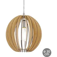 Eglo Lampe à suspension Cossano Bois d'érable 30 cm