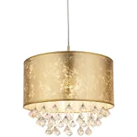 Globo Lampe suspendue dorée Amy avec du cristal