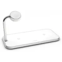 ZENS Dual & Apple Watch Chargeur sans fil en Aluminium 10 W Blanc