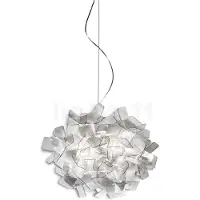 Slamp Suspension , CLIZIA, dimmable, Gris, Salon / séjour, Plastique, Design