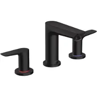 Hansgrohe Robinet de lavabo Talis E, 3 trous, avec système de bonde à tiroir, finition noir mat