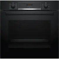 Bosch Serie 4 HBA534BB0 - Four - intégrable - niche - largeur : 56 cm - profondeur : 55 cm - hauteur : 58.5 cm - avec système auto-nettoyant - classe A - noir
