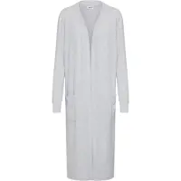 Noisy May Manteau en tricot 'City' gris clair / gris chiné