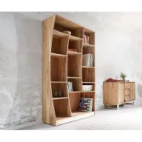 DELIFE Etagère Live-Edge 121 cm acacia nature droite