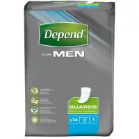 Depend Guards for Men Maximum Absorbency Incontinence Protection 14 Guards