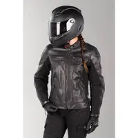 Segura Veste moto en cuir pour femme Kroft, noire, taille 42