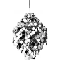 Halay Suspension Verpan Fun 0DA - Chrome - Design unique pour le salon, la cuisine et la chambre à coucher