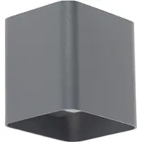 QAZQA Applique murale moderne gris foncé avec LED IP54 carrée - Evi