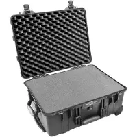 Peli 1560 Protector Case Noir Valise-Trolley avec Mousse Alvéolaire