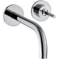 Axor Uno mitigeur monocommande de lavabo encastré, rosettes pour montage mural, saillie 225mm, 38116000