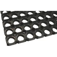 Hamat Tapis de sol anneaux ouverts noir caoutchouc L1000xl1500xS22mm (100 x 150 cm)