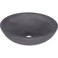 Differnz Ravano - Wastafel beton donkergrijs - Rond - 40 x 40 x 12 cm