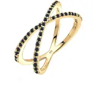 Elli Bague 'Kreuz' or / noir