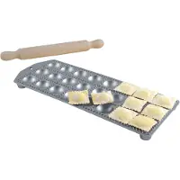 Eppicotispai Machine raviolis ronde en aluminium 24 trous avec rouleau p tisserie
