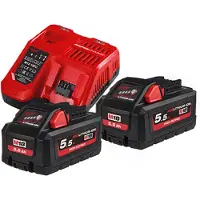 Milwaukee M18 HNRG-552 18V Li-Ion High Output NRG Set De Démarrage (2x 5.5Ah Accu) + Rapidechargeur