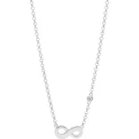 Fossil Collier en argent avec cristal JFS00394040