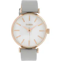Oozoo dames bracelet en cuir montre Timepieces gris clair C10143 Montre à quartz analogique UOC10143