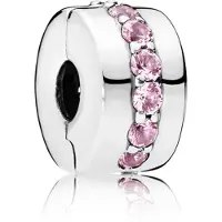 Pandora Clip Charm Link Pandora Rose Étincelant pour Femmes