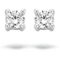 Blush Clous d'oreilles en or blanc 14 carats avec zircone 7211WZI