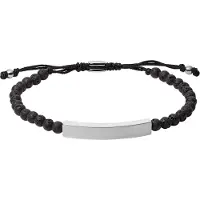 Fossil Bracelet noir / argent