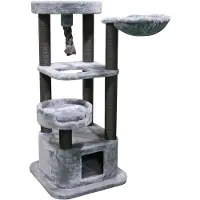 Adori Arbre à Chat Savannah - Gris - 60 x 60 x 120 cm