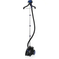 Princess 332848 Défroisseur vapeur - Défroisseur vapeur sur pied - 1,5 l - 0,75 min - noir - bleu - 4 roues/roues - bouton rotatif (332848)