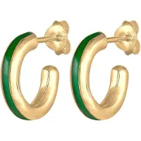 Elli Boucles d'oreilles or / vert