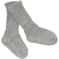 GoBabyGo Chaussettes - Antidérantes - Laine - Gris Chiné - - 17/19 - Chaussettes