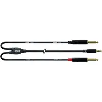 Cordial Câble Y Bretelle Minijack Stéréo/2 Jack Mono 3 M