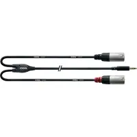 Cordial Câble Y Bretelle Minijack Stéréo/2 XLR Mâle 3 M