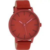 Oozoo dames bracelet en cuir montre Timepieces rouge Montre à quartz analogique UOC10381