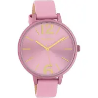 Oozoo dames bracelet en cuir montre Timepieces rose analogique montre à quartz UOC10441