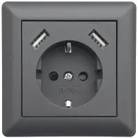 LEDmaxx 2xUSBprise de courant de sécurité20mAanthracite