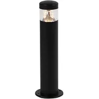 QAZQA Lampe d'extérieur moderne noire 40 cm IP44 avec LED - Roxy