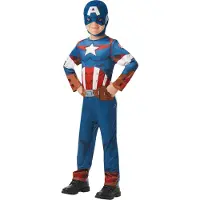 Marvel DÉGUISEMENT CAPTAIN AMERICA GARÇON 3/4 ANS Bleu, Turquoise, Ciel, Marine