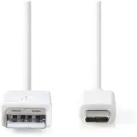 Nedis Câble USB USB 2.0 USB-A mâle USB-C mâle 15 W 480 Mbps Nickelé 1.00 m (1 m, USB 2.0)