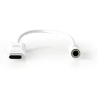 Nedis USB-C mâle -> jack 3.5mm longueur=15cm, blanc, blister (0.15 m)