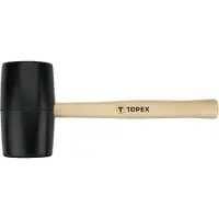 Topex Marteau en caoutchouc 72 mm/900 g, manche en bois