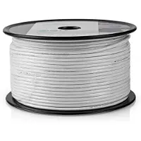 Nedis Câble Coaxial Compatible 4G/LTE 100 m Bobine Blanc