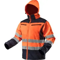 Neo Tools Veste d'avertissement softshell avec bandes réfléchissantes orange S (S)