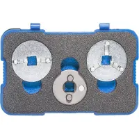 SW-Stahl 01461L Adaptateur universel de rotation du piston de frein en 3 parties I Kit de réarmement du piston de frein I Outil de réarmement universel I Pour tige tournant à gauche et à droite I